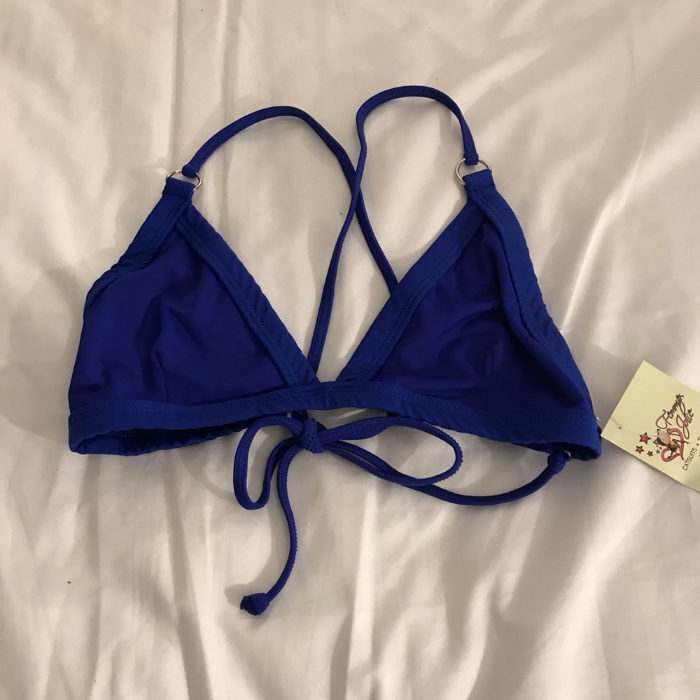 *NEW* royal blue cross back bikini top